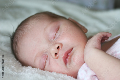 tiny baby asleep
