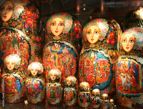 Fotografie russian matrioshka nesting dolls