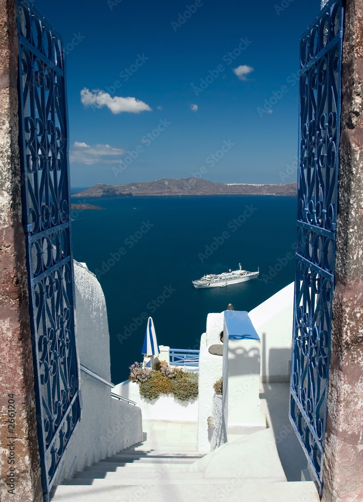 Obraz premium witamy w Santorini