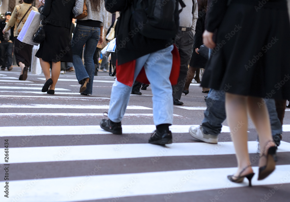 crossing the street