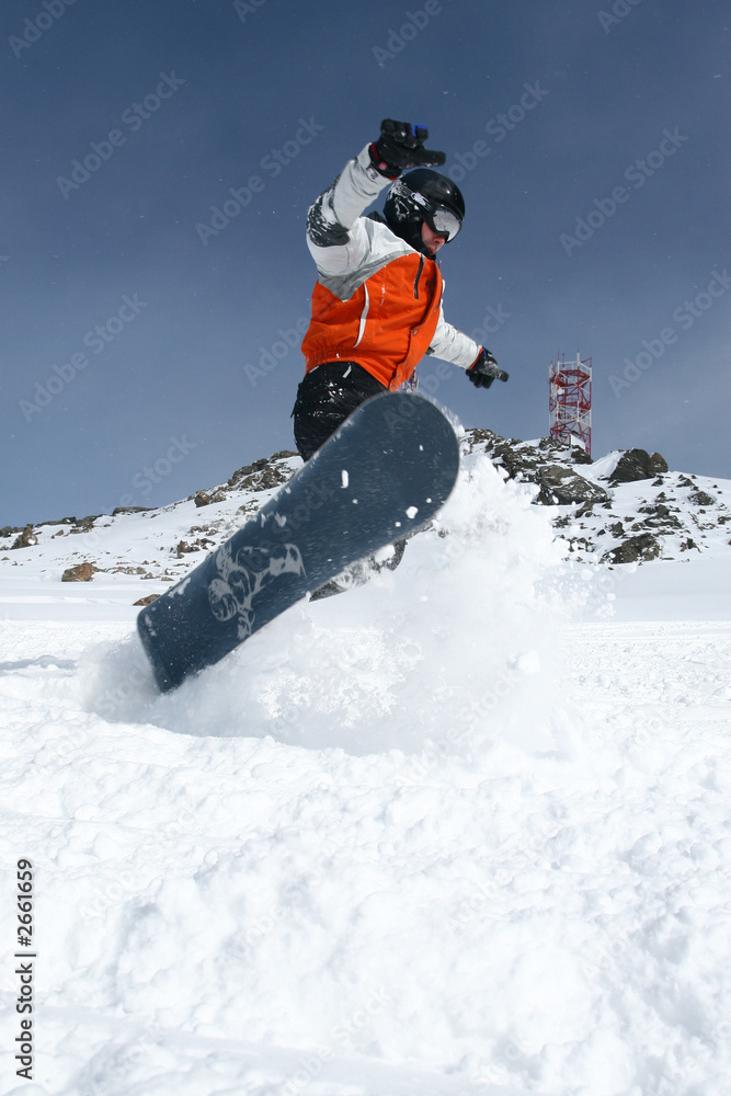 snowboarder in motion