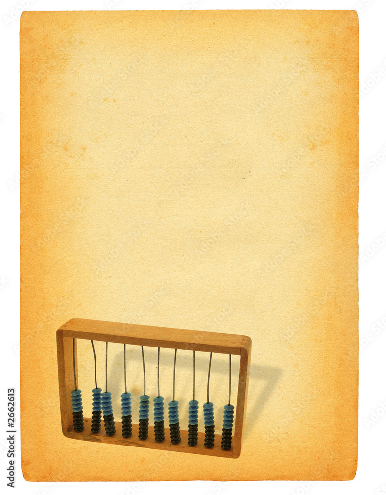 old sheet of paper with abacus motif old sheet of paper with abacus motif