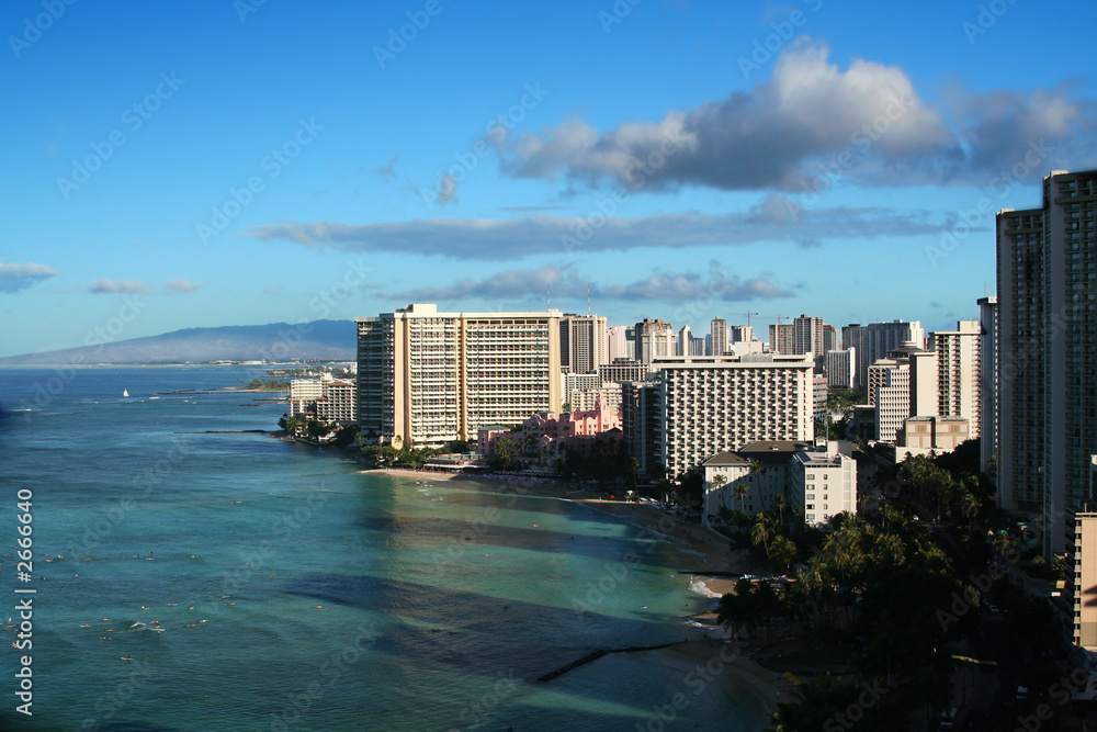 Naklejka premium honolulu skyline