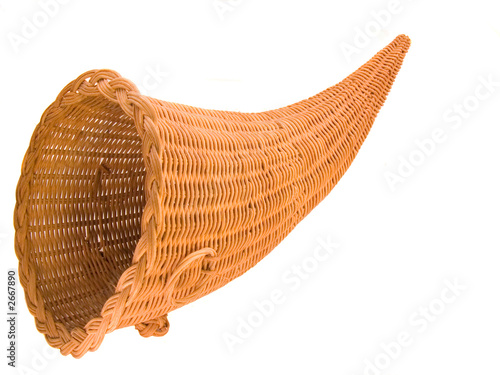 wicker cornucopia basket photo