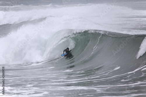 bodyboarder in the tube
