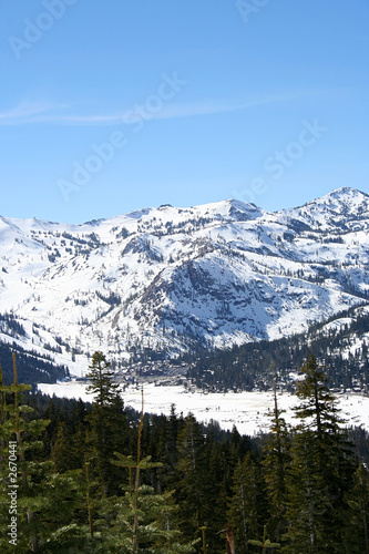 sierra mountains and valley