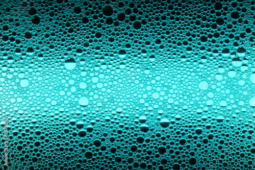backlit blue bubbles with horizontal graduation