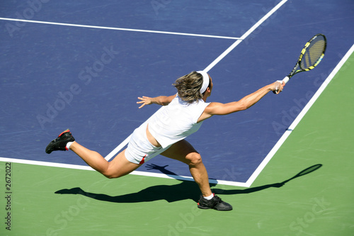 woman playing tennis © Galina Barskaya