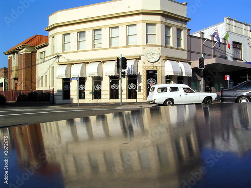 reflections in town