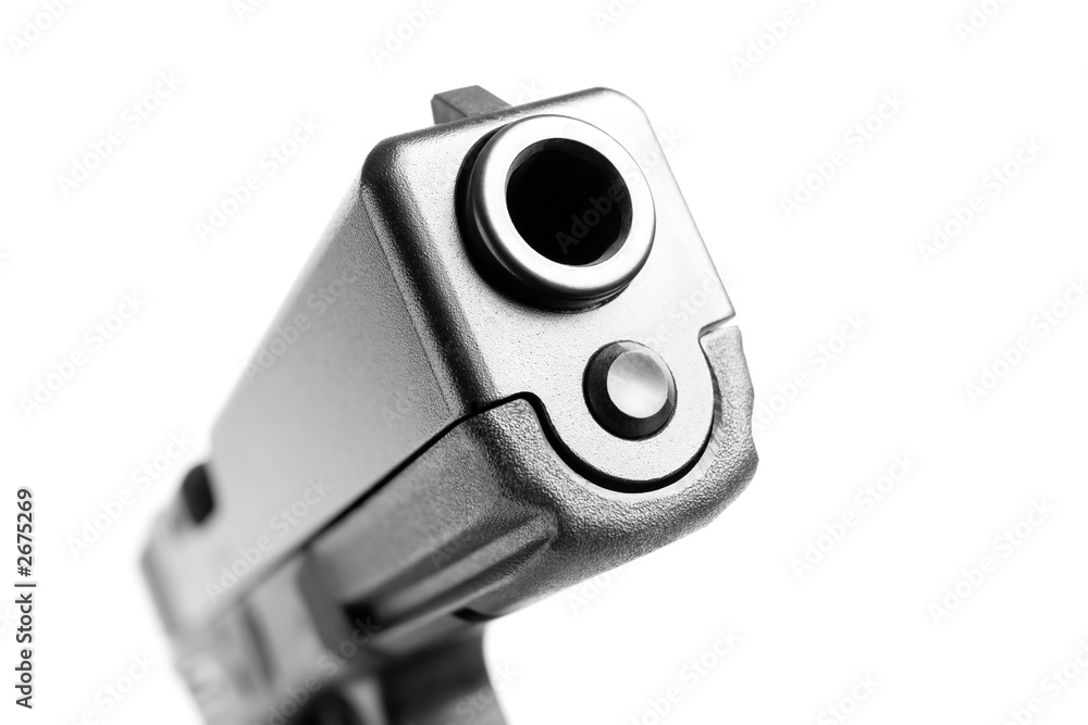 handgun macro isolated