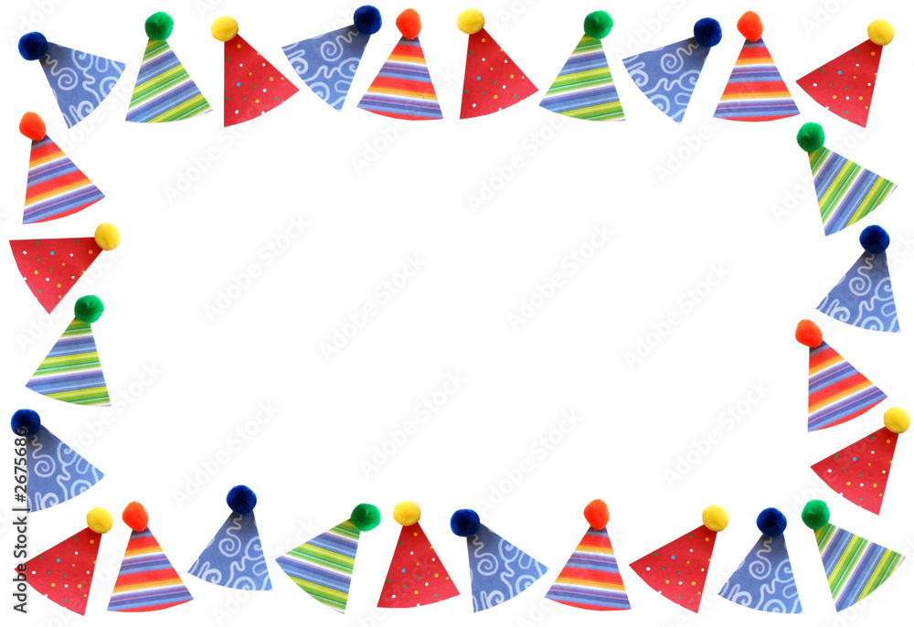 Obraz premium party hats frame