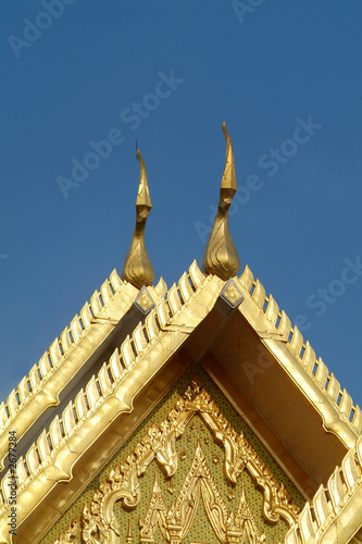 detail of golden temple in thailand photo
