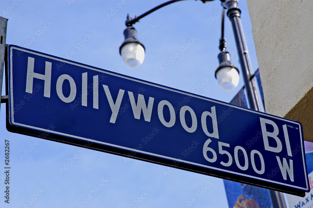 Naklejka premium hollywood bl street sign