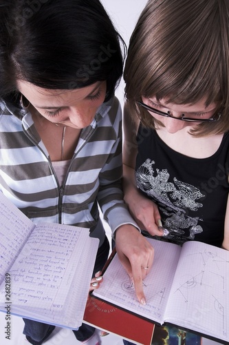 discussing homework