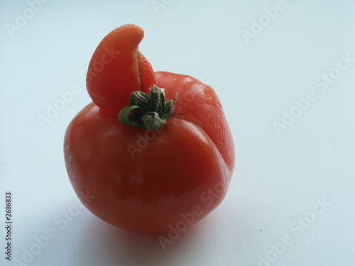 strange shaped red tomato