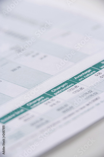 feuille de salaire