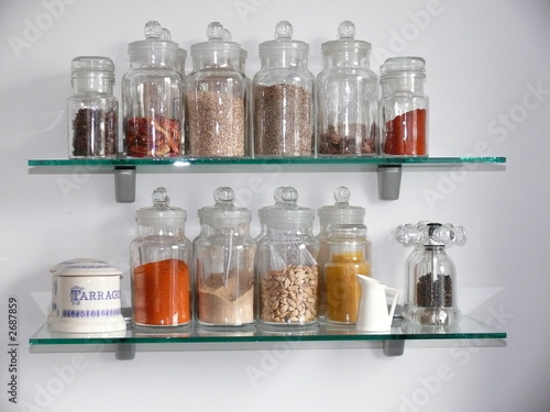 spices in glass jars