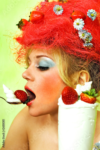 glamour strawberry girl