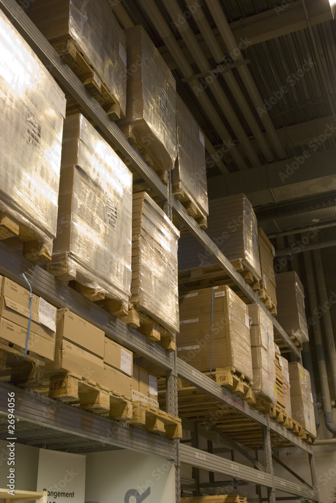 Obraz premium entrepot,palettes