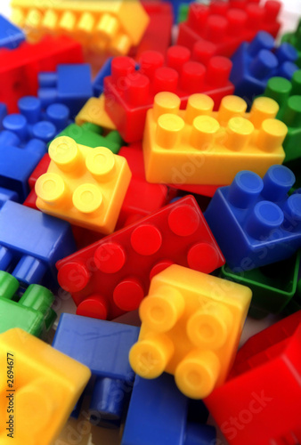 colorful plastic bricks