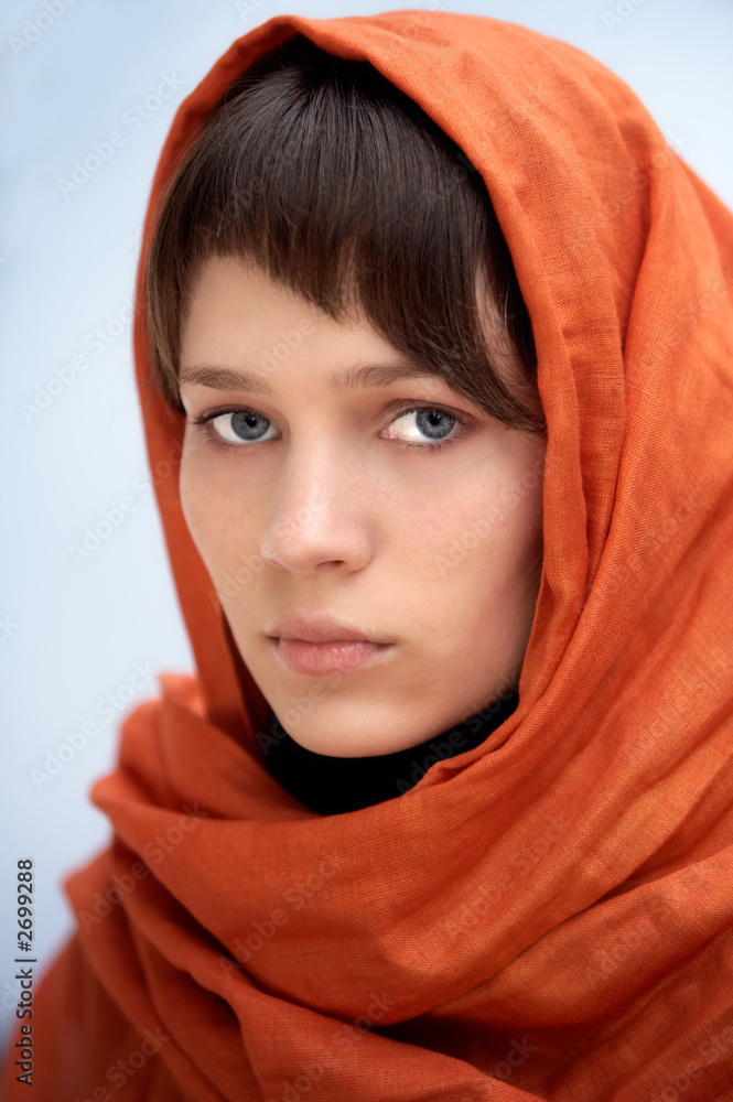 Fototapeta premium attractive woman with veil