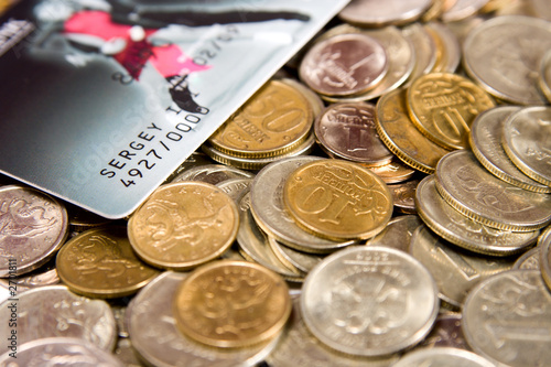 the russian metal coins wit...