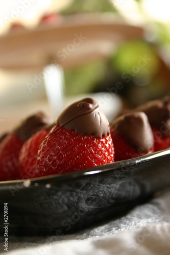 red chocolate strawberry photo