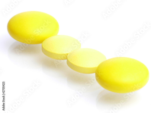 four pills in line