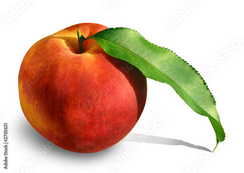 peach with leaf 2
