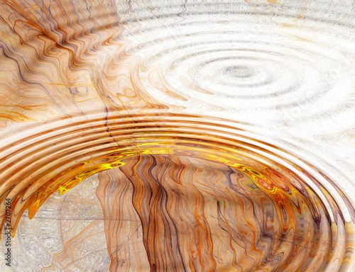 water ripples on fractal