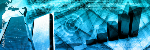 business header template blue graph