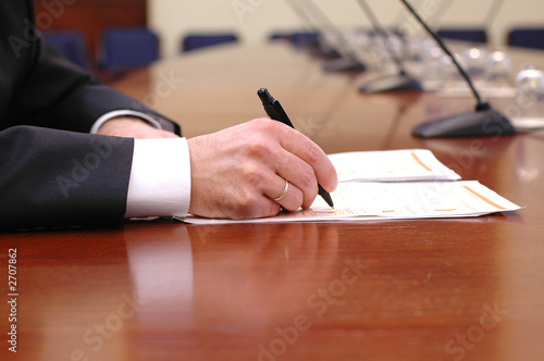 businessman at work, business presentation
