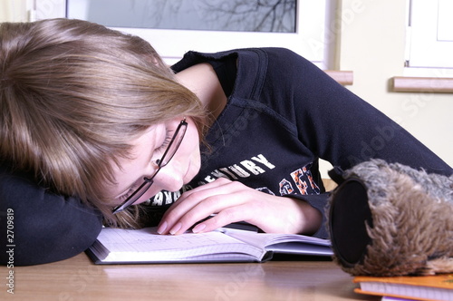 sleeping in the classroom
