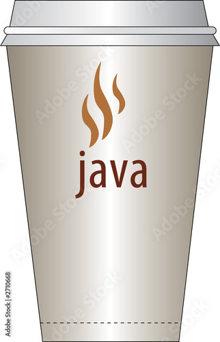 paper cup with java