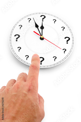 question mark clock