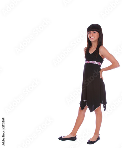 trendy girl on standing pose