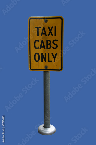 taxi cabs only sign