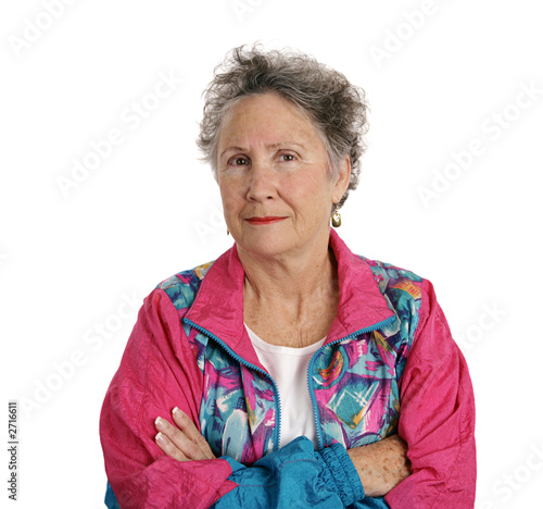 distrustful senior lady