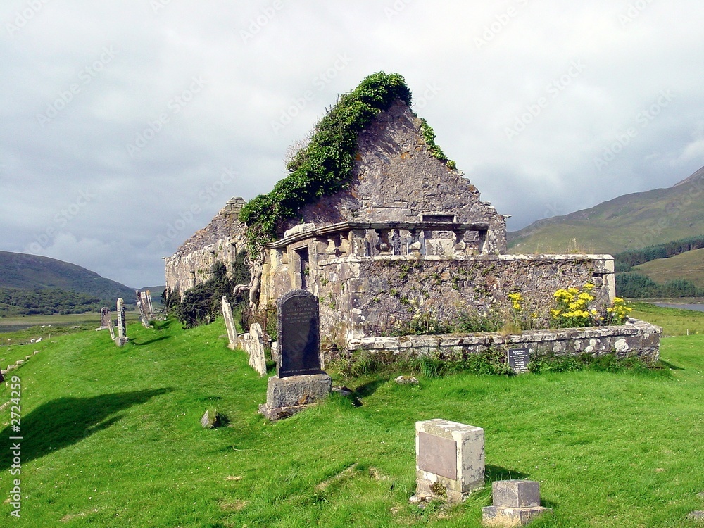 ruins of an old celtic curch