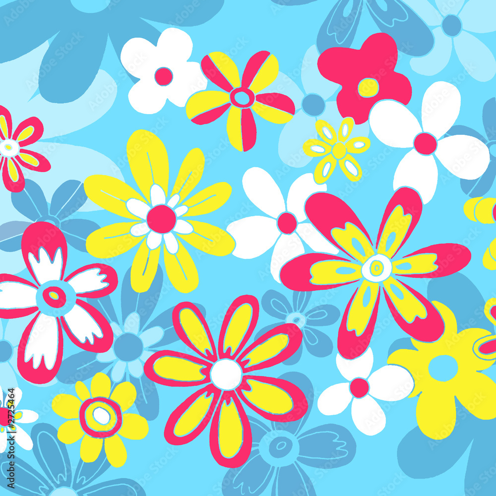Obraz premium fleurs pop couleurs