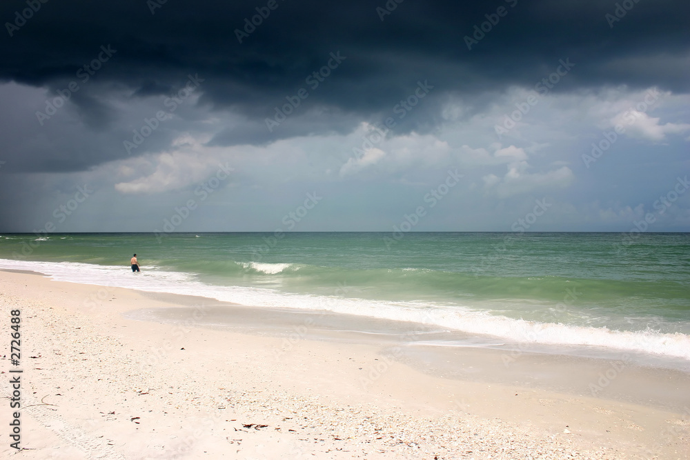 a stormy florida beach