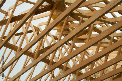 Fotografie roof rafters close