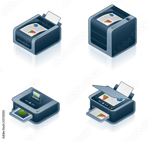 computer hardware icons set - design elements 55o