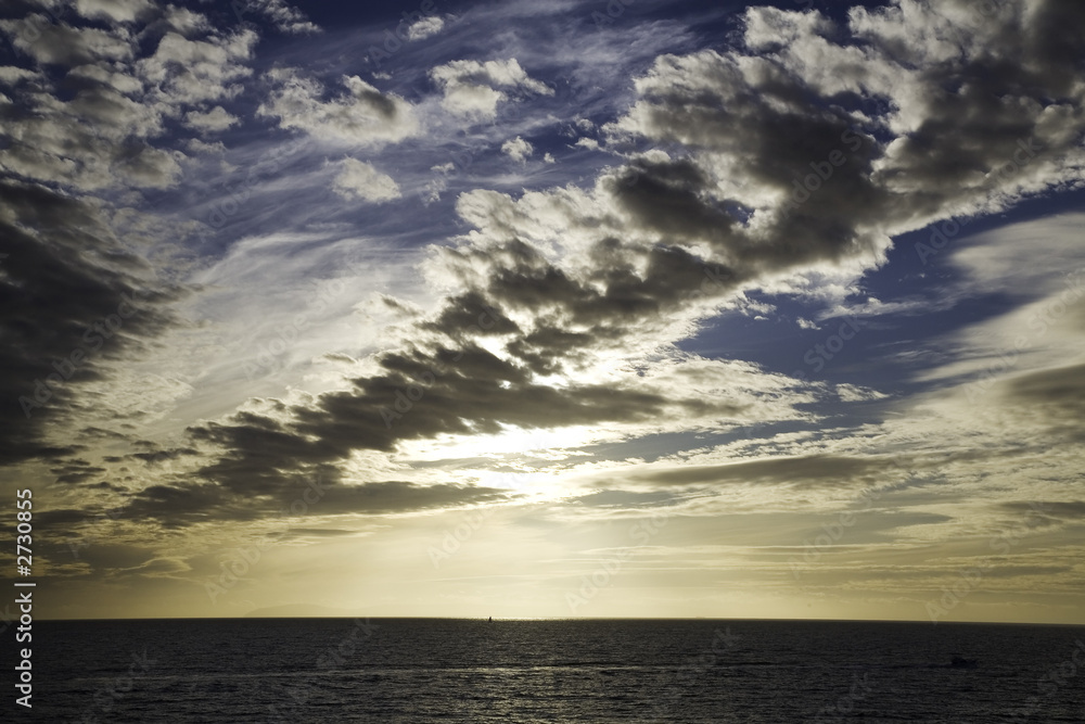 Fototapeta premium boat sunset 2