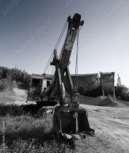 abandoned excavator