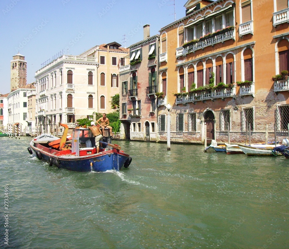 working boat on grand canal