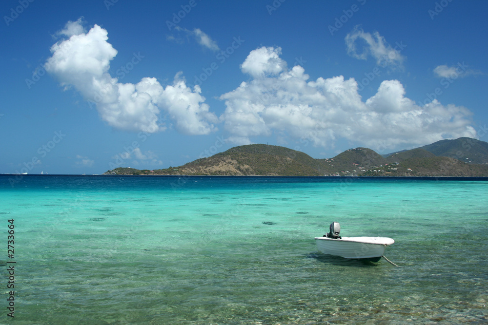 motorboat in the usvi