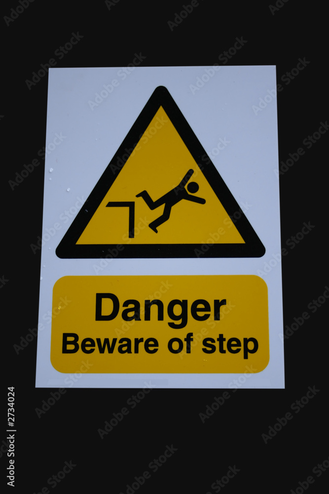 beware of step sign beware of step sign