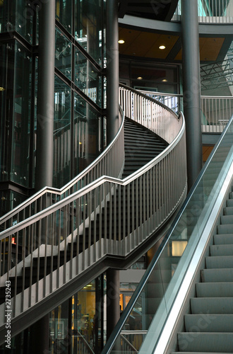 stairs & escalator in mall in leipzig