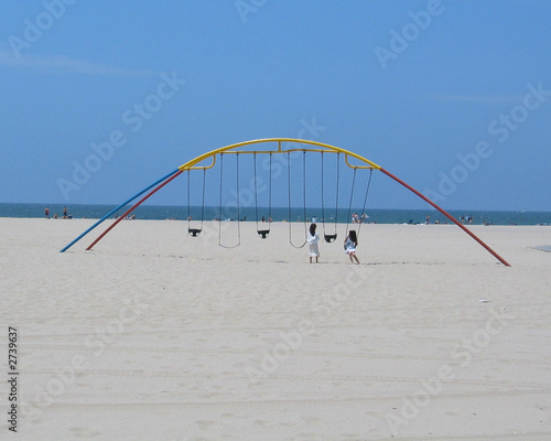children and swings on veni...